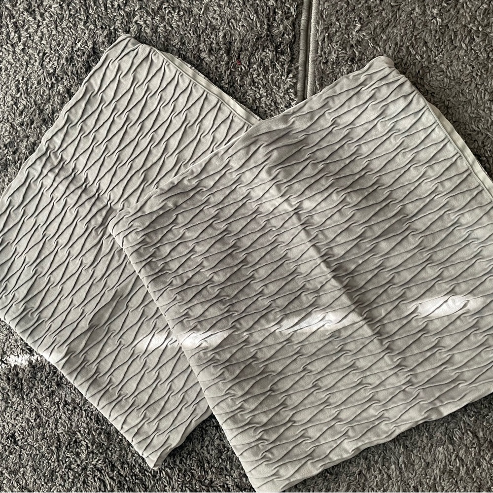 Textured Gray Cushion Covers